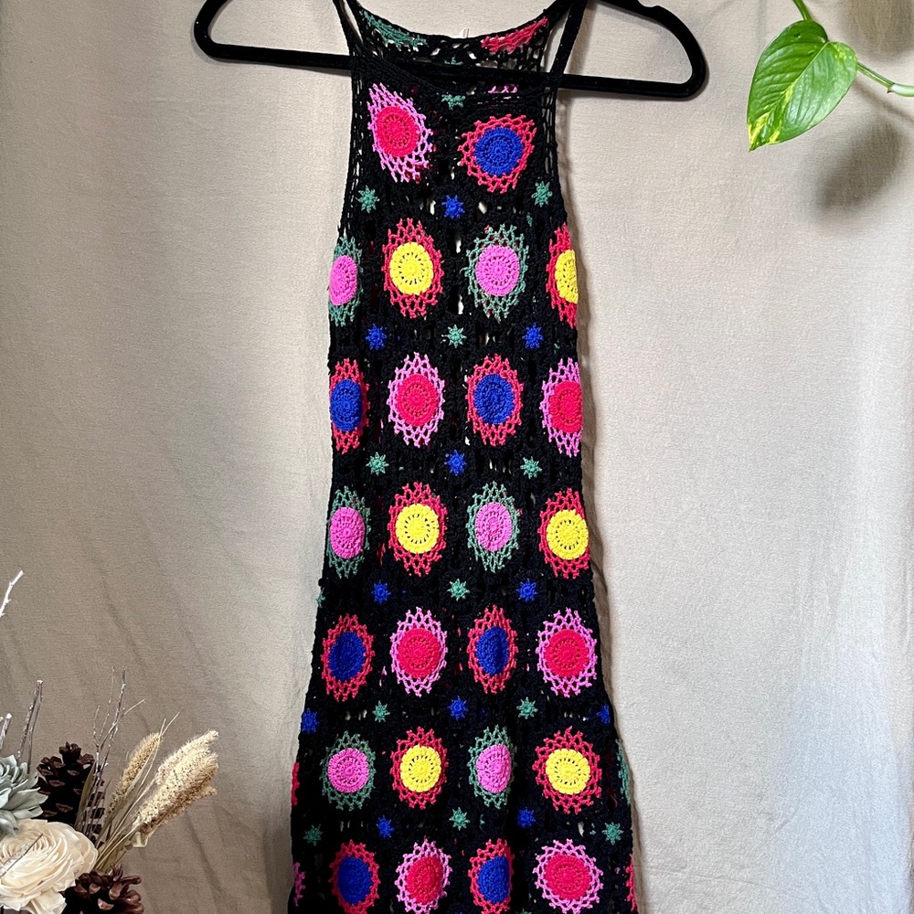 Colorful Crochet Dress | H&M Coachella | Size 6